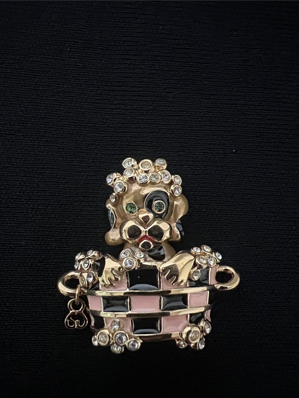 St. John Collection Puppy in BathTub Brooch – Adorable & Rare